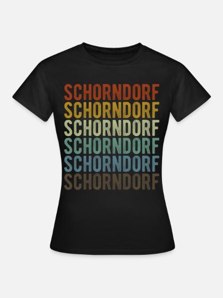 Schorndorf Stadt Retro Vintage - Frauen T-Shirt - Schwarz