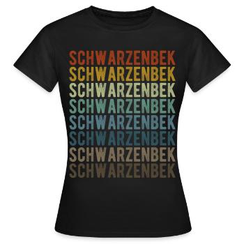 Schwarzenbek Stadt Retro Vintage - Frauen T-Shirt - Schwarz - Vorne - AI Model Female 172 dark (172cm)