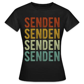 Envoyer City Retro Vintage - T-shirt Femme - noir - Devant - AI Model Female 172 dark (172cm)