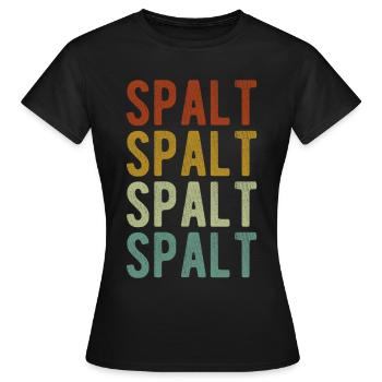 Spalt Stadt Retro Vintage - Frauen T-Shirt - Schwarz - Vorne - AI Model Female 172 dark (172cm)