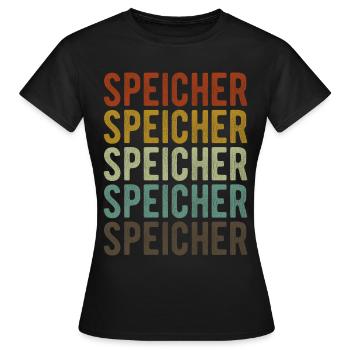 Speicher Stadt Retro Vintage - Frauen T-Shirt - Schwarz - Vorne - AI Model Female 172 dark (172cm)