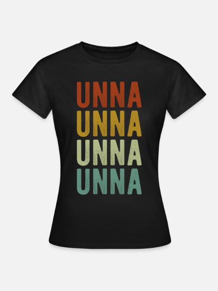 Unna Stadt Retro Vintage - Frauen T-Shirt - Schwarz