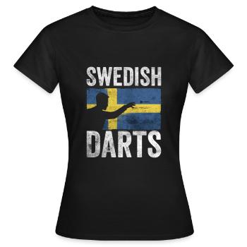 Chilean Darts Hobby Dart Player Vintage Flag - Women's T-Shirt - black - Front - AI Model Female 172 dark (172cm)