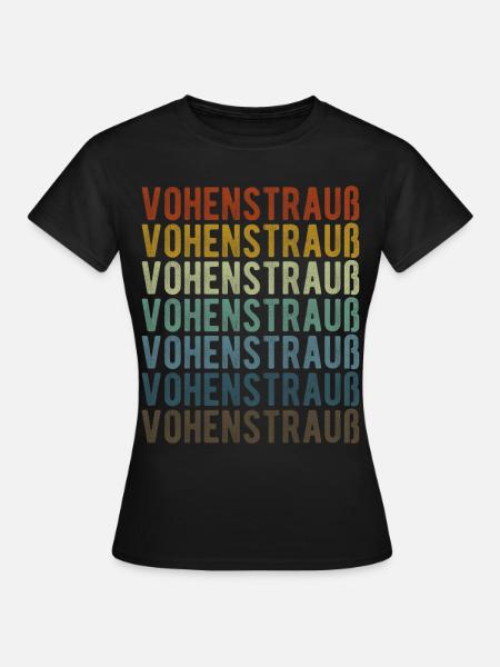 Vohenstrauß Stadt Retro Vintage - Frauen T-Shirt - Schwarz