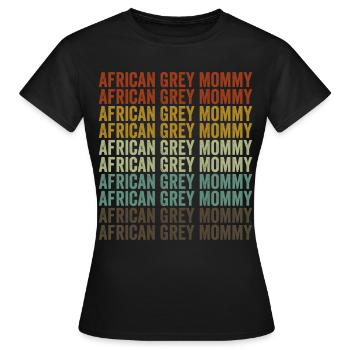 African Grey Mami African grey parrot - Women's T-Shirt - black - Front - AI Model Female 172 dark (172cm)