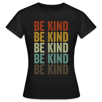 Freundlich sein - Frauen T-Shirt - Schwarz - Vorne - AI Model Female 172 dark (172cm)