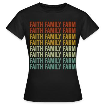 Faith Family Farm Farmer Family Farm - Frauen T-Shirt - Schwarz - Vorne - AI Model Female 172 dark (172cm)