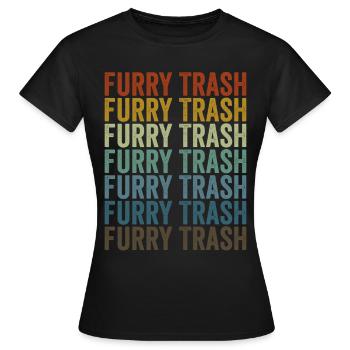Furry Trash Furry Trash Furry Fandom - T-shirt Femme - noir - Devant - AI Model Female 172 dark (172cm)