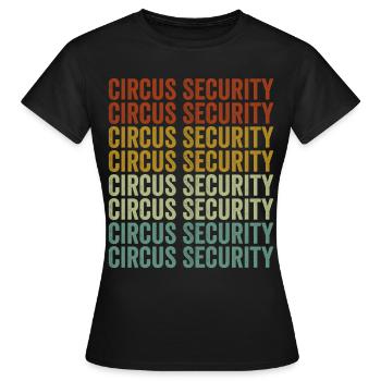 Sécurité du cirque Personnel du cirque Amateurs de cirque L - T-shirt Femme - noir - Devant - AI Model Female 172 dark (172cm)