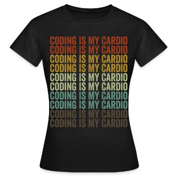 Coding ist meine Herzensangelegenheit Coding Softw - Frauen T-Shirt - Schwarz - Vorne - AI Model Female 172 dark (172cm)