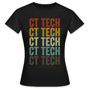 Ct Tech CT Tech Radiation nucléaire Heartbeat Pulse - T-shirt Femme - noir - Devant - AI Model Female 172 dark (172cm)