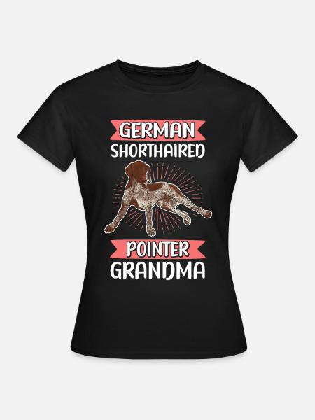 Deutsch Kurzhaar Grandma Hundebesitzerin Geschenk - Frauen T-Shirt - Schwarz