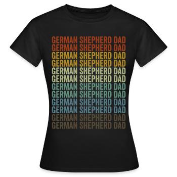 Berger Allemand Papa Berger Allemand L - T-shirt Femme - noir - Devant - AI Model Female 172 dark (172cm)