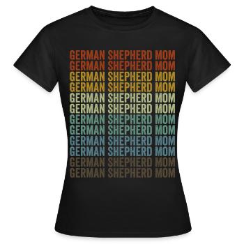 Berger Allemand Maman Berger Allemand M - T-shirt Femme - noir - Devant - AI Model Female 172 dark (172cm)