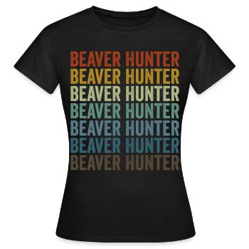 Beaver hunters Beaver hunters Beaver hunters - Women's T-Shirt - black - Front - AI Model Female 172 dark (172cm)