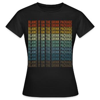 Blâmez le paquet de boissons sur la croisière - T-shirt Femme - noir - Devant - AI Model Female 172 dark (172cm)