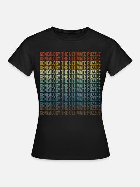 Genealogie Das ultimative Puzzle Genealogie - Dame-T-shirt - sort