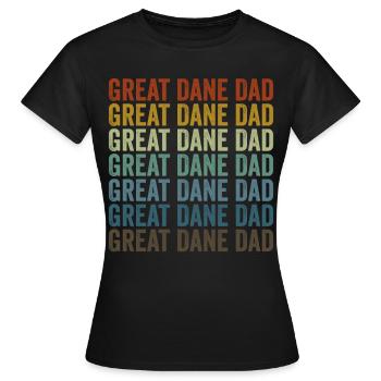 Grand Dague Papa Grand Dague amoureux des chiens - T-shirt Femme - noir - Devant - AI Model Female 172 dark (172cm)