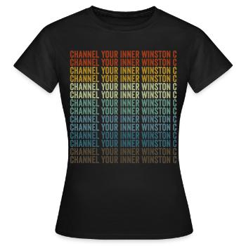 Channel your inner Winston C Winston C - Women's T-Shirt - black - Front - AI Model Female 172 dark (172cm)