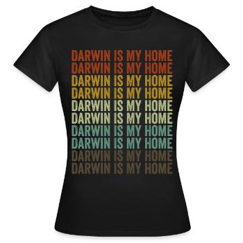 Darwin ist meine Heimat Charles Darwin Evolution A - Frauen T-Shirt - Schwarz - Vorne - AI Model Female 172 dark (172cm)