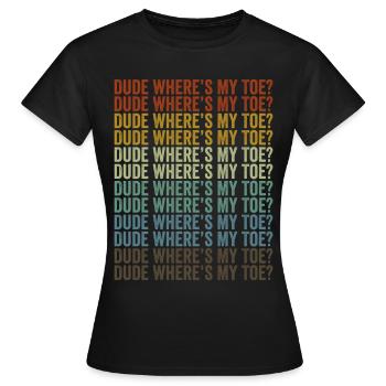 Kumpel, wo ist mein Zeh? Amputierter Patient - Frauen T-Shirt - Schwarz - Vorne - AI Model Female 172 dark (172cm)
