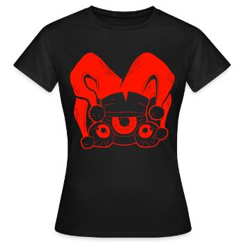 Clowncore Aesthetic Weirdcore Eyeballs - Women's T-Shirt - black - Front - AI Model Female 172 dark (172cm)