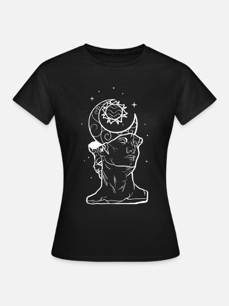 Bohemian Aesthetic David Statue Celestial - Frauen T-Shirt - Schwarz