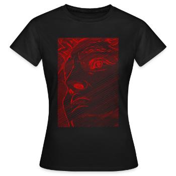 Art Academia Esthétique David Face Michelangelo - T-shirt Femme - noir - Devant - AI Model Female 172 dark (172cm)