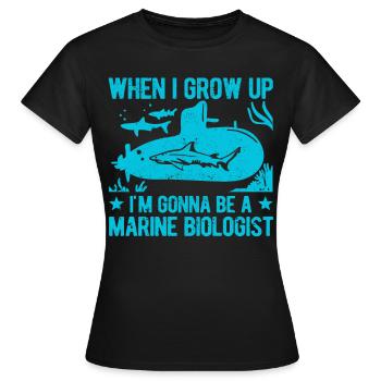 Marine Biologist Marine Biology - Women's T-Shirt - black - Front - AI Model Female 172 dark (172cm)