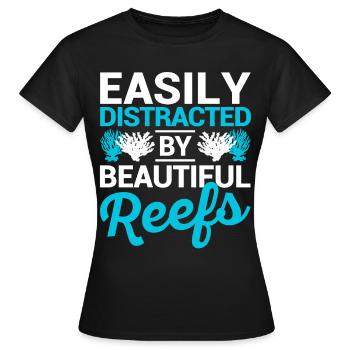 Lustiger Meeresbiologe Korallenriff - Frauen T-Shirt - Schwarz - Vorne - AI Model Female 172 dark (172cm)