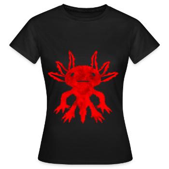 Finnish Goth Aesthetic Gothic Axolotl Goth - Women's T-Shirt - black - Front - AI Model Female 172 dark (172cm)