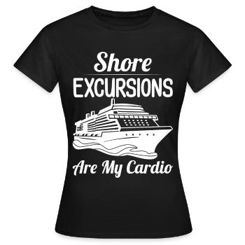Drôle de croisière Bateau de croisière Bateau de croisière - T-shirt Femme - noir - Devant - AI Model Female 172 dark (172cm)