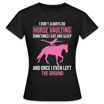 Voltige amusante sur le cheval - T-shirt Femme - noir - Devant - AI Model Female 172 dark (172cm)
