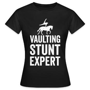 Voltige amusante sur le cheval - T-shirt Femme - noir - Devant - AI Model Female 172 dark (172cm)