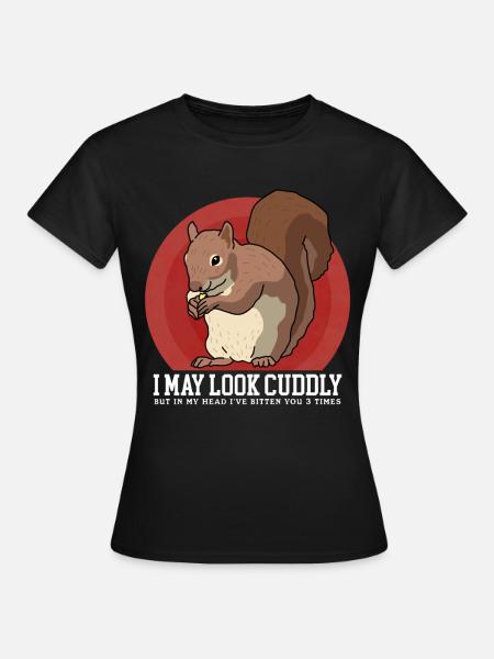 Süßes Eichhörnchen Hörnchen Geschenk - Frauen T-Shirt - Schwarz