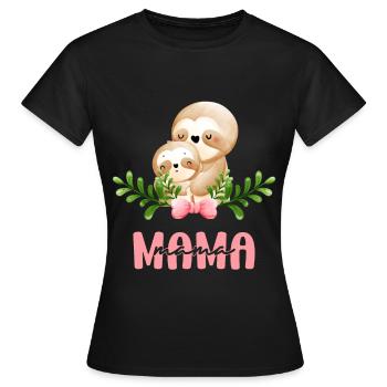 Maman, Paresseuse, Mère, Enfant, L’amour de la Mère - T-shirt Femme - noir - Devant - AI Model Female 172 dark (172cm)