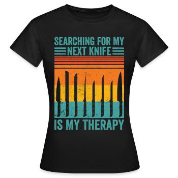 Knife Collector Knife Collecting - Women's T-Shirt - black - Front - AI Model Female 172 dark (172cm)