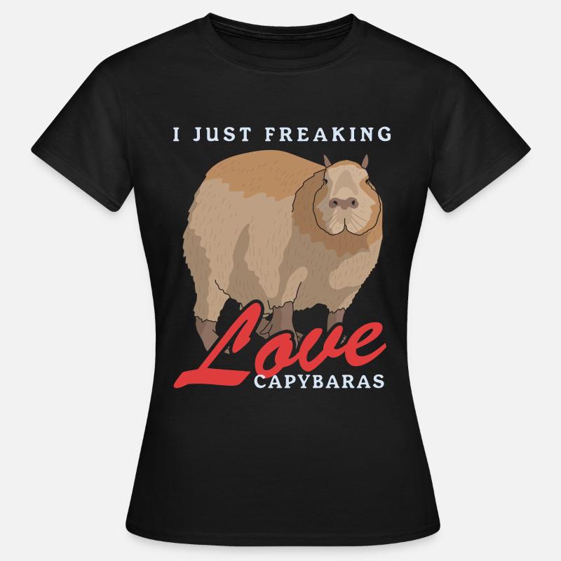 Capybara Capybaras Capybara Capybara Gift - Women's T-Shirt - black