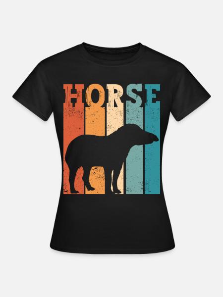 Ex Mormon Tapir Horse LDS Retro Exmo - Koszulka damska - czarny