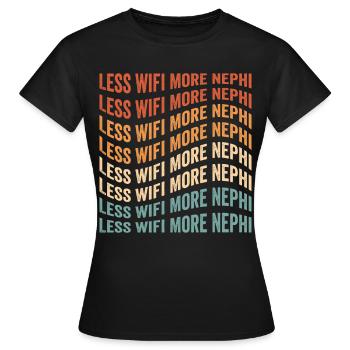 Drôle de missionnaire mormon SDJ - T-shirt Femme - noir - Devant - AI Model Female 172 dark (172cm)