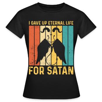 Drôle d’ex-mormon LDS Exmo - T-shirt Femme - noir - Devant - AI Model Female 172 dark (172cm)