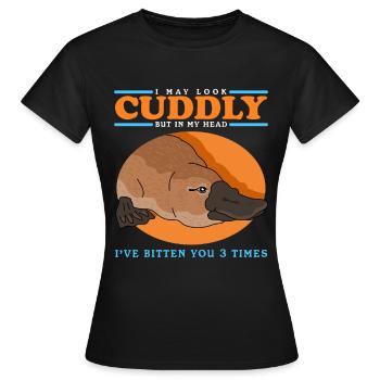 Platypus Platypus Platypus Platypus Gift - Women's T-Shirt - black - Front - AI Model Female 172 dark (172cm)