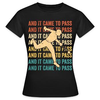 Lustiger Mormonen-Missionar LDS Baseball - Frauen T-Shirt - Schwarz - Vorne - AI Model Female 172 dark (172cm)