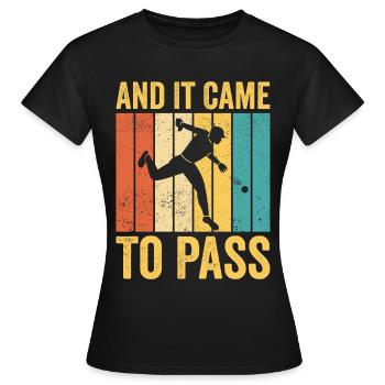 Drôle de missionnaire mormon LDS Baseball - T-shirt Femme - noir - Devant - AI Model Female 172 dark (172cm)