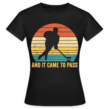 Hockey sur glace mormon missionnaire mormon drôle - T-shirt Femme - noir - Devant - AI Model Female 172 dark (172cm)