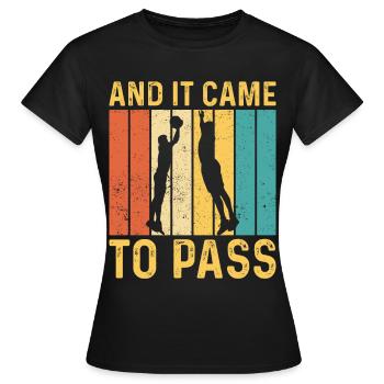 Drôle de missionnaire mormon LDS Basketball - T-shirt Femme - noir - Devant - AI Model Female 172 dark (172cm)