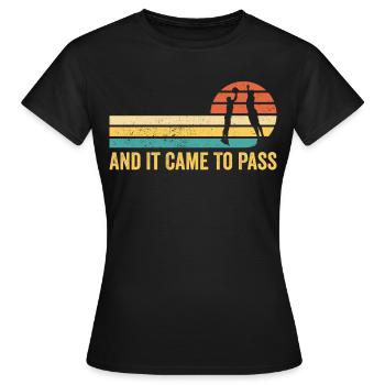 Drôle de missionnaire mormon LDS Basketball - T-shirt Femme - noir - Devant - AI Model Female 172 dark (172cm)