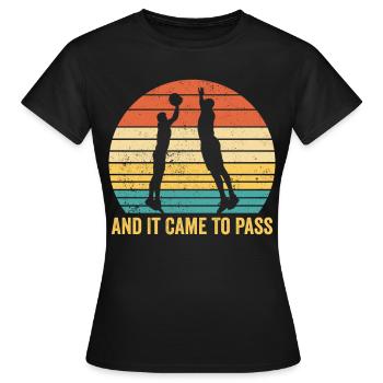 Lustiger Mormonen-Missionar LDS Basketball - Frauen T-Shirt - Schwarz - Vorne - AI Model Female 172 dark (172cm)