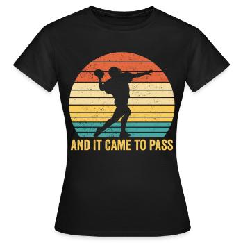 Drôle de missionnaire mormon LDS Soccer - T-shirt Femme - noir - Devant - AI Model Female 172 dark (172cm)