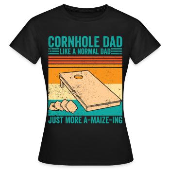 Funny Cornhole Retro - Women's T-Shirt - black - Front - AI Model Female 172 dark (172cm)